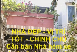 NHÀ ĐẸP - VỊ TRÍ TỐT - CHÍNH CHỦ Cần bán Nhà hẻm xe hơi - đường Huỳnh văn Bánh